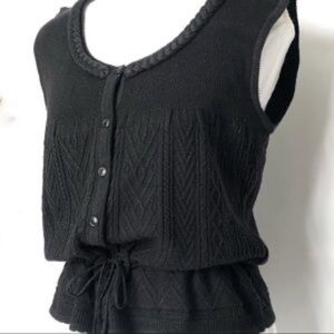 Etcetera,CASHMERE Blend,Beautiful,Textured Braided Neck,Stunning On!Waist Tie,M